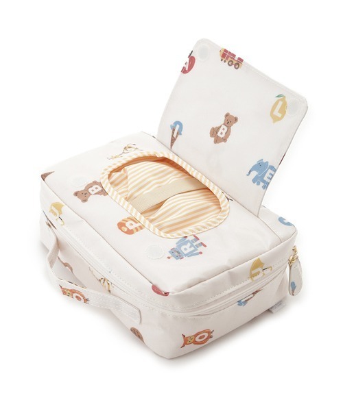 新品 ジェラートピケ アルファベットアニマル おむつポーチ 即決 gelato pique（ジェラートピケ）の「アルファベット柄おむつポーチ