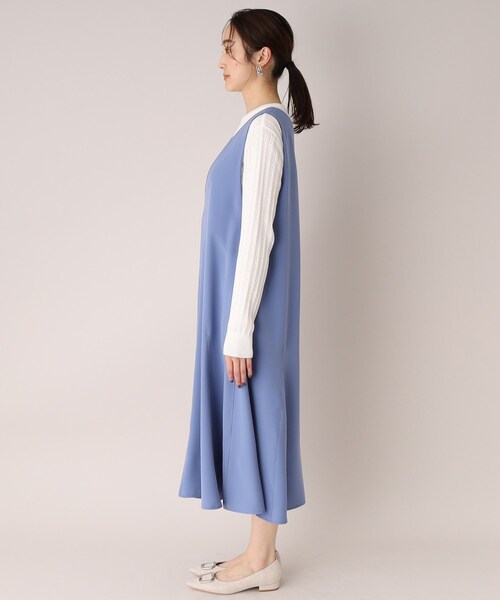 UNTITLEDアンタイトル【ラクに着られる】きれいめフレアジャンパースカート UNTITLED（アンタイトル）の「◇【ラクに着られる】きれいめ