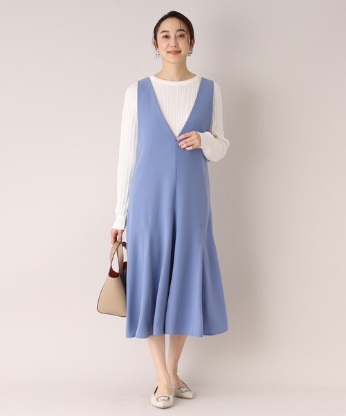 UNTITLEDアンタイトル【ラクに着られる】きれいめフレアジャンパースカート UNTITLED（アンタイトル）の「◇【ラクに着られる】きれいめ