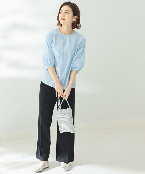 B:MING by BEAMS(ビーミングバイビームス)の「B:MING by BEAMS / 2WAY フォルム ブラウス(シャツ/ブラウス・レディース・ホワイト/ブラック/サックスブルー・SMALL/MEDIUM)」の7枚目の写真