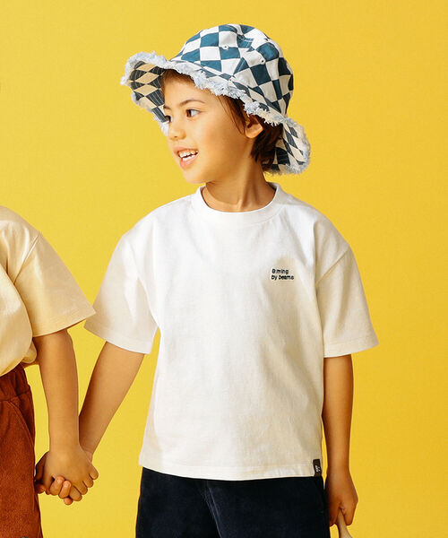 B:MING by BEAMS（ビーミングバイビームス）の「B:MING by BEAMS / ロゴ 刺繍 Tシャツ（100～150cm）（Tシャツ/カットソー・キッズ・ホワイト/ベージュ・100/120/150/130/110/140）」の2枚目の写真