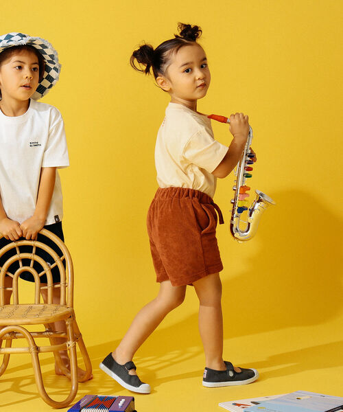 B:MING by BEAMS（ビーミングバイビームス）の「B:MING by BEAMS / ロゴ 刺繍 Tシャツ（100～150cm）（Tシャツ/カットソー・キッズ・ホワイト/ベージュ・100/120/150/130/110/140）」の3枚目の写真