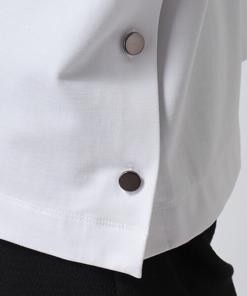 tk.TAKEO KIKUCHI(ティーケータケオキクチ)の「◆サイドオープンカットソー(Tシャツ/カットソー・メンズ・ブラック/グリーン系その他5/ホワイト・02/03)」の12枚目の写真