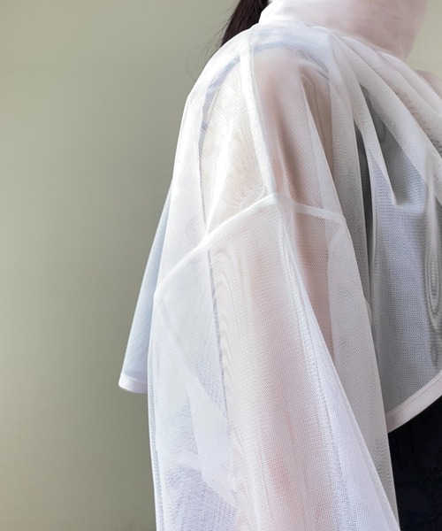 TEVALT（ヴァレット）の「ギャザーチュールトップス（シャツ/ブラウス・レディース・ブラック/グリーン/ホワイト・38）」の11枚目の写真