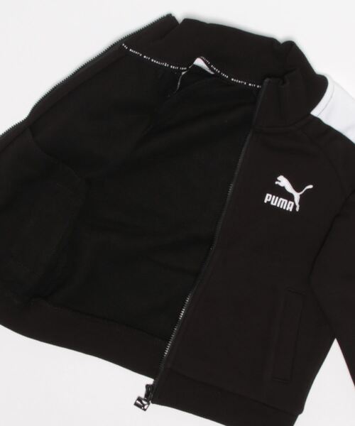 PUMA（プーマ）の「PUMA プーマ キッズ ガールズ CLASSICS T7 トラック ジャケット 104-152cm（ジャージ・キッズ・ブラック/ローズ・140/128/152/104/116/165）」の4枚目の写真