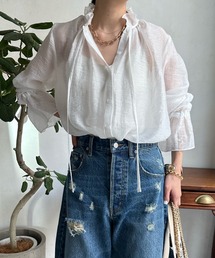DouDou | シアーフリルブラウス(シャツ/ブラウス)