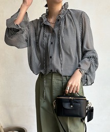 DouDou | シアーフリルブラウス(シャツ/ブラウス)