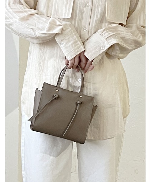 Re:EDIT（リエディ）の「トートデザインミニバッグ（ショルダーバッグ・レディース・ライトグレー/ブラック/ブルー/モカ・FREE）」の4枚目の写真