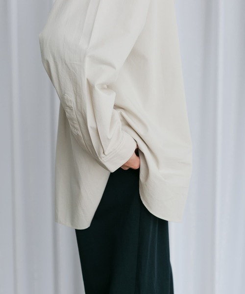 Couleur Meler（クルールメリー）の「Couleur Meler なかじ　バンドカラールーズシャツ（シャツ/ブラウス・メンズ・ブルー/チャコールグレー/ライトグレー・MEDIUM/LARGE）」の21枚目の写真