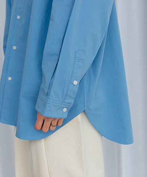 Couleur Meler（クルールメリー）の「Couleur Meler なかじ　バンドカラールーズシャツ（シャツ/ブラウス・メンズ・ブルー/チャコールグレー/ライトグレー・MEDIUM/LARGE）」の22枚目の写真