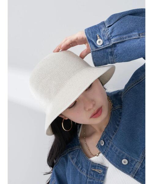 earth music&ecology(アースミュージックアンドエコロジー)の「ベルハット(ハット・レディース・ブラック/アイボリー/ピンクベージュ・FREE)」の18枚目の写真