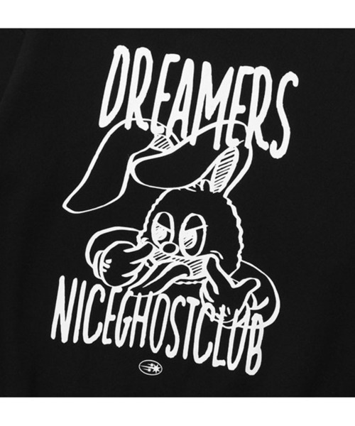 NICE GHOST CLUB(ナイスゴーストクラブ)の「【UNISEX】niceghostclub/ドリーマーラビットプルオーバー(ウラケ) 2197705(スウェット・レディース・ライトグレー/ブラック・MEDIUM/LARGE)」の5枚目の写真