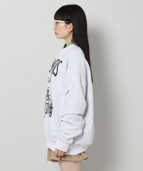 NICE GHOST CLUB(ナイスゴーストクラブ)の「【UNISEX】niceghostclub/ドリーマーラビットプルオーバー(ウラケ) 2197705(スウェット・レディース・ライトグレー/ブラック・MEDIUM/LARGE)」の10枚目の写真
