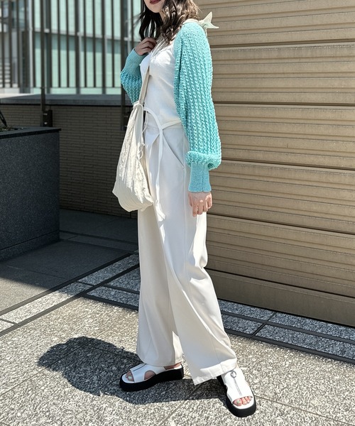 JOINT WORKS（ジョイントワークス）の「【COMMRE/コムル】カラータック スラックス（スラックス・レディース・グリーン/ホワイト/チャコールグレー/オレンジ・FREE）」の7枚目の写真