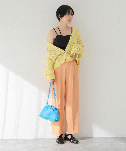 JOINT WORKS（ジョイントワークス）の「【COMMRE/コムル】カラータック スラックス（スラックス・レディース・グリーン/ホワイト/チャコールグレー/オレンジ・FREE）」の13枚目の写真