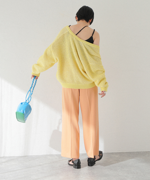 JOINT WORKS（ジョイントワークス）の「【COMMRE/コムル】カラータック スラックス（スラックス・レディース・グリーン/ホワイト/チャコールグレー/オレンジ・FREE）」の15枚目の写真