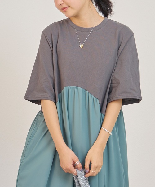 LAVEANGE（ラビアンジェ）の「ギャザー切替マキシワンピース