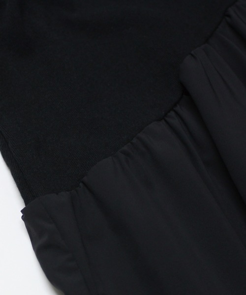 LAVEANGE（ラビアンジェ）の「ギャザー切替マキシワンピース（ワンピース・レディース・ブラック/ネイビー/スミクロ/チャコールグレー/ブルー系その他・3L/5L/M/LL/4L）」の22枚目の写真