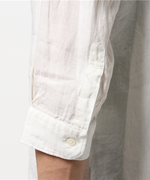 EDIFICE（エディフィス）の「◇DUSTY LINEN 3/4Sセミワイドシャツ（シャツ/ブラウス・メンズ・ホワイト/グリーン/ネイビー/サックスブルー/レッド・46/48/44/50）」の10枚目の写真