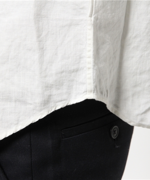 EDIFICE（エディフィス）の「◇DUSTY LINEN 3/4Sセミワイドシャツ（シャツ/ブラウス・メンズ・ホワイト/グリーン/ネイビー/サックスブルー/レッド・46/48/44/50）」の11枚目の写真