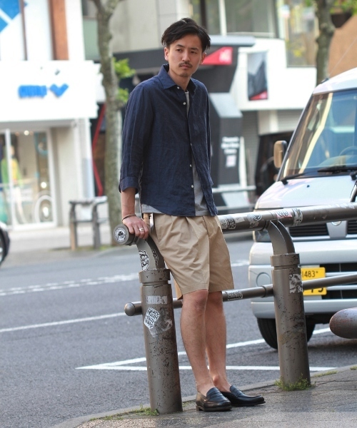 EDIFICE（エディフィス）の「◇DUSTY LINEN 3/4Sセミワイドシャツ（シャツ/ブラウス・メンズ・ホワイト/グリーン/ネイビー/サックスブルー/レッド・46/48/44/50）」の14枚目の写真