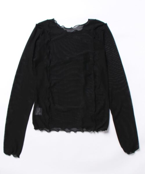 FOREVER 21（フォーエバー トゥエンティーワン）の「シアーメロウメッシュロンT（Tシャツ/カットソー・レディース・ホワイト/ブラック/グリーン・FREE）」の14枚目の写真