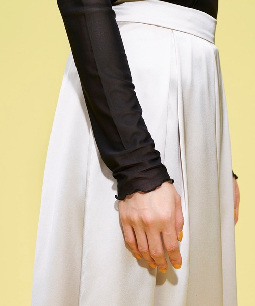 FOREVER 21（フォーエバー トゥエンティーワン）の「シアーメロウメッシュロンT（Tシャツ/カットソー・レディース・ホワイト/ブラック/グリーン・FREE）」の6枚目の写真