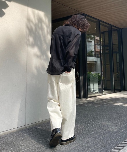 CIAOPANIC（チャオパニック）の「シアーオーバーシャツ（シャツ/ブラウス・メンズ・グレー/サックスブルー/ブラック・MEDIUM/LARGE）」の18枚目の写真