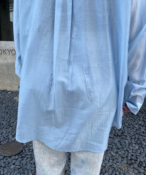 CIAOPANIC（チャオパニック）の「シアーオーバーシャツ（シャツ/ブラウス・メンズ・グレー/サックスブルー/ブラック・MEDIUM/LARGE）」の14枚目の写真