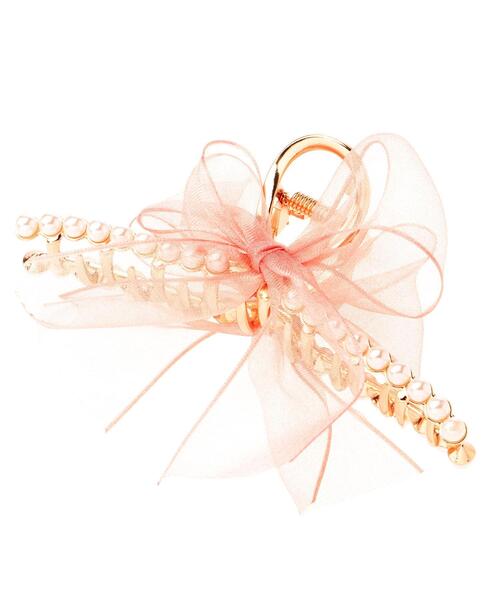 INGNI（イング）の「リボン付／ヘアークリップ（その他ヘアアクセサリー・レディース・ピンク/ブラック/グレー/オフホワイト・ONE SIZE）」の5枚目の写真