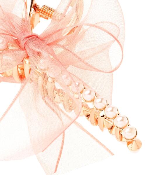 INGNI（イング）の「リボン付／ヘアークリップ（その他ヘアアクセサリー・レディース・ピンク/ブラック/グレー/オフホワイト・ONE SIZE）」の6枚目の写真