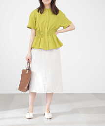 N.（N. Natural Beauty Basic） | 【S Size Line】麻調ハイウエストフラップタイトスカート(スカート)