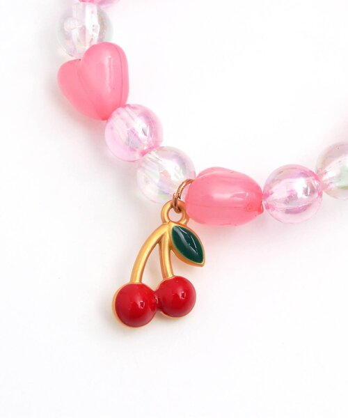 apres les cours（アプレレクール）の「ビーズブレスレット・ゆびわセット（ブレスレット・キッズ・ピンク/レインボー・FREE）」の7枚目の写真