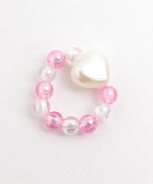 apres les cours（アプレレクール）の「ビーズブレスレット・ゆびわセット（ブレスレット・キッズ・ピンク/レインボー・FREE）」の3枚目の写真