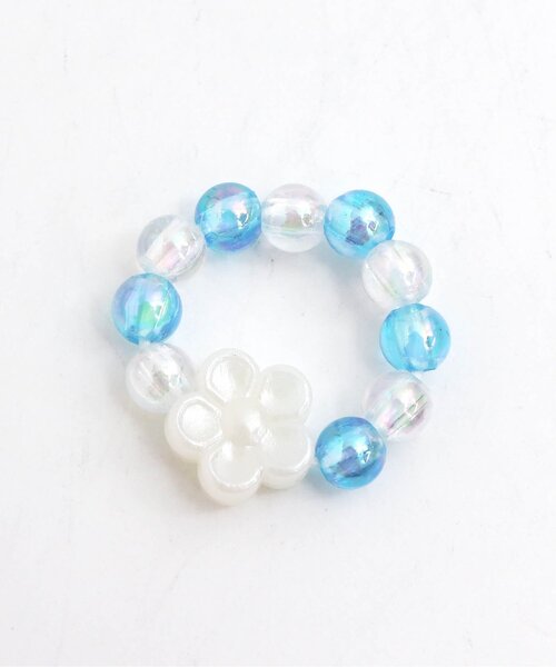apres les cours（アプレレクール）の「ビーズブレスレット・ゆびわセット（ブレスレット・キッズ・ピンク/レインボー・FREE）」の5枚目の写真