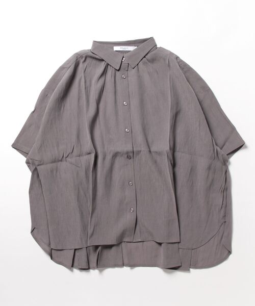 m.f.editorial（エムエフエディトリアル）の「m.f.エディトリアル レディース ローン 半袖オーバーシャツ（シャツ/ブラウス・レディース・グリーン系その他/モカ/ブラウン/ベージュ・FREE）」の10枚目の写真