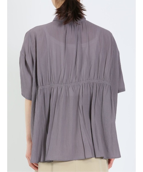 m.f.editorial（エムエフエディトリアル）の「m.f.エディトリアル レディース ローン 半袖オーバーシャツ（シャツ/ブラウス・レディース・グリーン系その他/モカ/ブラウン/ベージュ・FREE）」の13枚目の写真