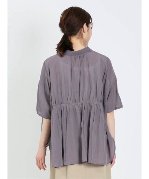 m.f.editorial（エムエフエディトリアル）の「m.f.エディトリアル レディース ローン 半袖オーバーシャツ（シャツ/ブラウス・レディース・グリーン系その他/モカ/ブラウン/ベージュ・FREE）」の17枚目の写真