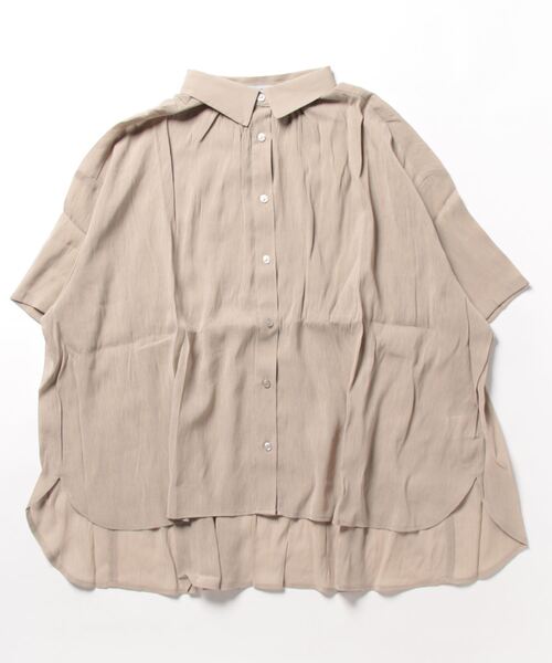 m.f.editorial（エムエフエディトリアル）の「m.f.エディトリアル レディース ローン 半袖オーバーシャツ（シャツ/ブラウス・レディース・グリーン系その他/モカ/ブラウン/ベージュ・FREE）」の20枚目の写真