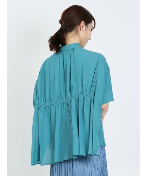 m.f.editorial（エムエフエディトリアル）の「m.f.エディトリアル レディース ローン 半袖オーバーシャツ（シャツ/ブラウス・レディース・グリーン系その他/モカ/ブラウン/ベージュ・FREE）」の9枚目の写真