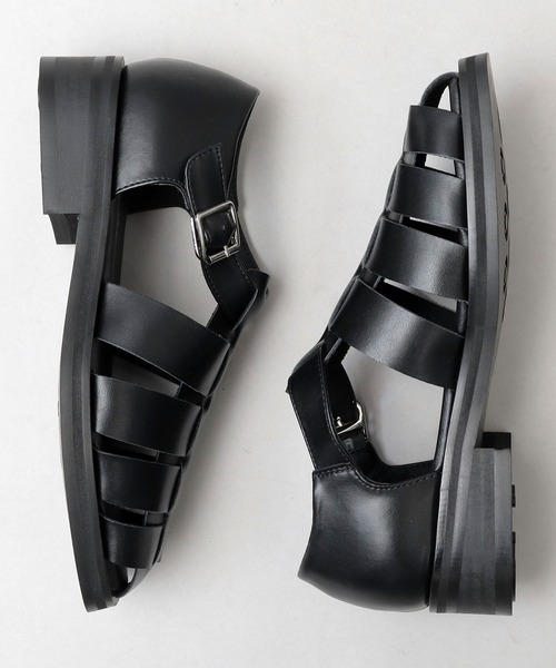 ROOPTOKYO（ループトウキョウ）の「グルカサンダル メンズ スクエアトゥ（サンダル・メンズ・ブラック・S/M/L）」の3枚目の写真