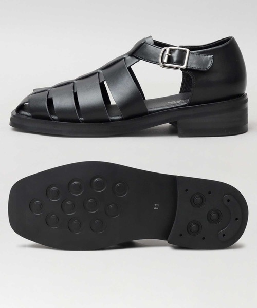 ROOPTOKYO（ループトウキョウ）の「グルカサンダル メンズ スクエアトゥ（サンダル・メンズ・ブラック・S/M/L）」の5枚目の写真