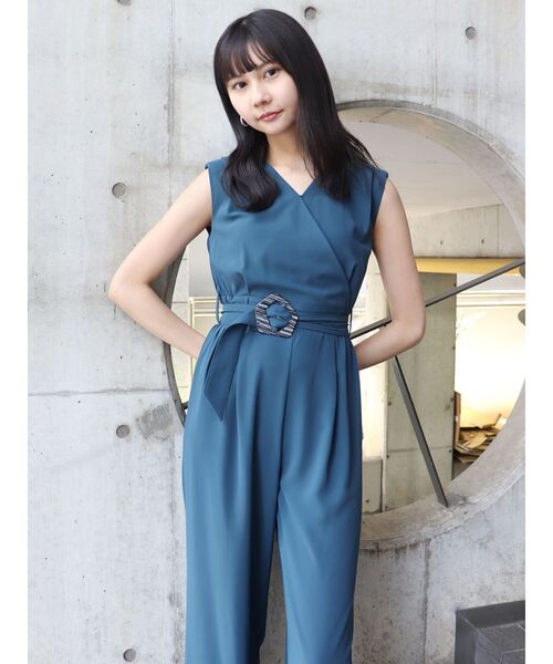 MURUA（ムルーア）の「ウエストタックロンパース（サロペット/オーバーオール・レディース・ブラック/ブルー・FREE）」の9枚目の写真