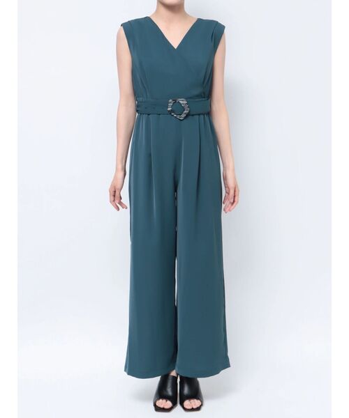 MURUA（ムルーア）の「ウエストタックロンパース（サロペット/オーバーオール・レディース・ブラック/ブルー・FREE）」の6枚目の写真