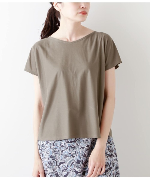 NEWYORKER(ニューヨーカー)の「モダール綿テンセルツイル バックタックカットソー(Tシャツ/カットソー・レディース・ライトグレー/カーキ/レッド・M/L)」の16枚目の写真
