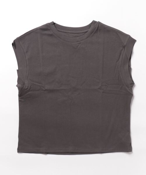 LOPASS（ロパス）の「フレンチ袖クルーネックTシャツ/tee（Tシャツ/カットソー・レディース・ベージュ/グリーン/ホワイト/グレー/ブラック・FREE）」の21枚目の写真