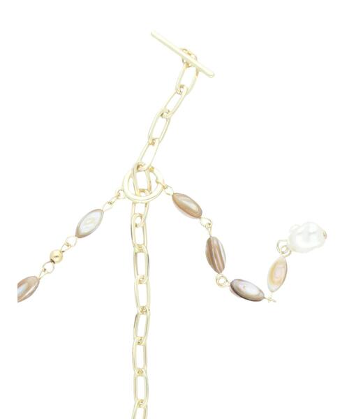 Te chichi（テチチ）の「シェル×メタルマンテルロングネックレス（ネックレス・レディース・ゴールド・F）」の5枚目の写真