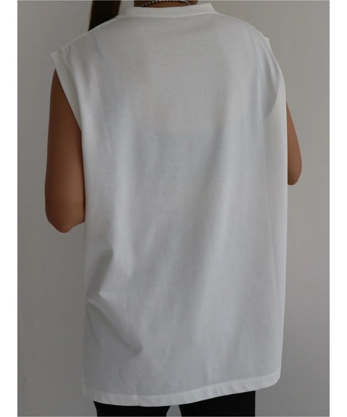 TRUNC(トランクエイティーエイト)の「Ice Touch French Sleeve Tee(タンクトップ・レディース・アイボリー/ブラック・FREE)」の14枚目の写真