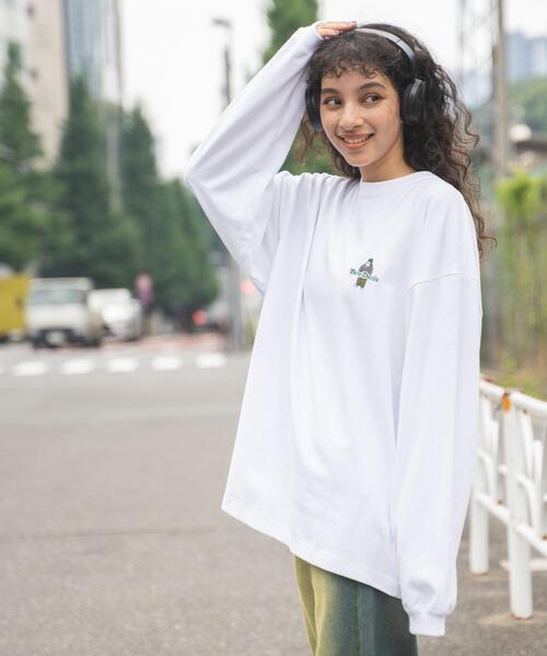 ∴WEGO/別注ベンデイビスワンポイントロンT（Tシャツ/カットソー