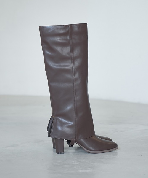 LD TUTTLE / CHAIN 2way レザー ブーツ ロング ショート NEUNA ブーツ 「ロングもショートもこれ1つ！」2wayフェイク